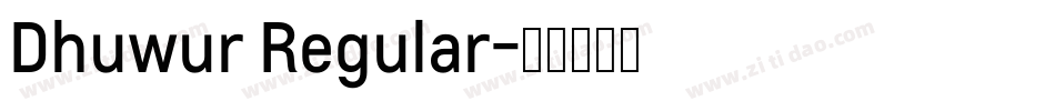 Dhuwur Regular字体转换